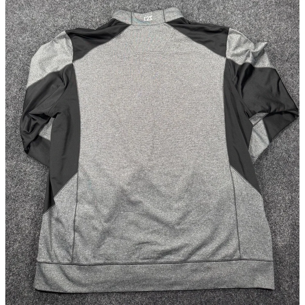 Pittsburgh Steelers Cutter & Buck DryTec 1/4 Zip Pullover Mens XL Gray NFL